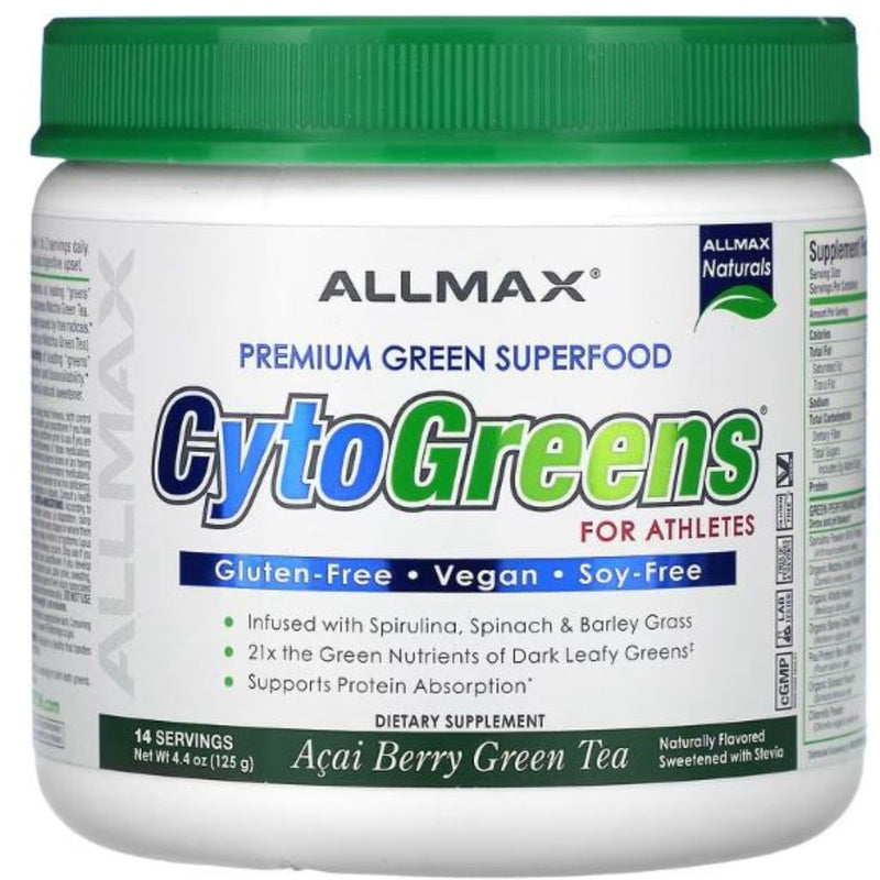Allmax Cytogreens Acai Berry Green Tea, 14 Servings - SupplementSource.ca