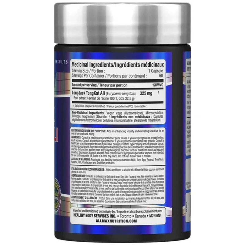 Allmax LONGJACK TONGKAT ALI, 60 gélules