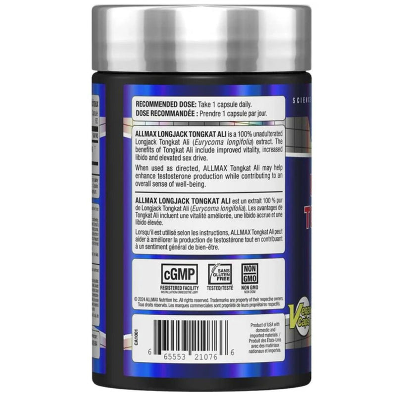 Allmax LONGJACK TONGKAT ALI, 60 gélules