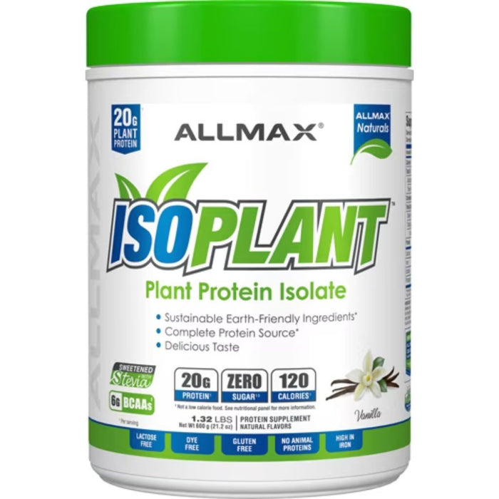 Allmax IsoPlant 600g Vanilla - SupplementSource.ca