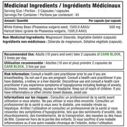 Alora Naturals Carb Block, 90 VCaps Nutrition Panel - SupplementSource.ca