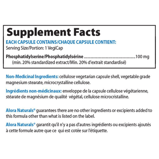 Alora Naturals PHOSPHATIDYLSERINE, 90 VCaps - SupplementSource.ca