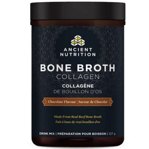 Ancient Nutrition Bone Broth Collagen, Chocolate Flavour, 357g - SupplementSource.ca