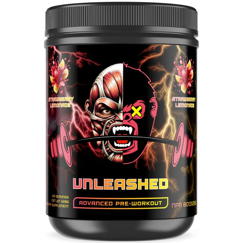 Ape-X Unleashed Pre-Workout, 40 Servings Strawberry Lemonade - SupplementSource.ca