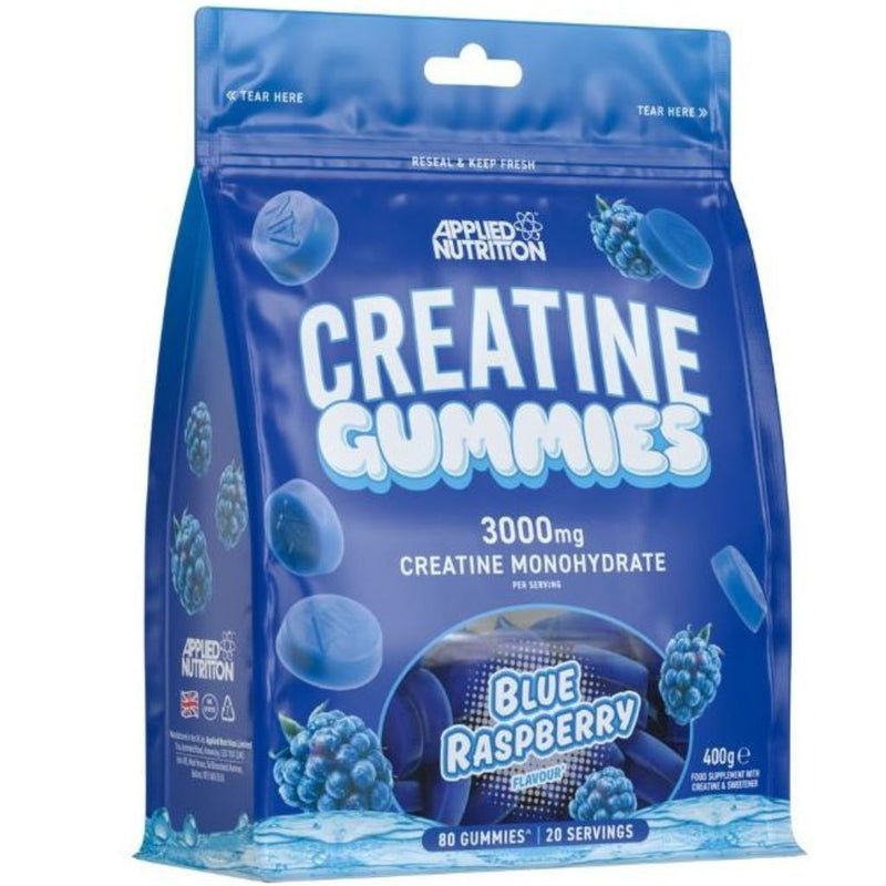 Applied Nutrition Creatine Gummies Blue Raspberry, 80 Gummies - SupplementSource.ca