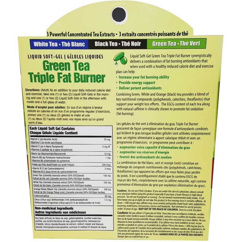 Applied Nutrition GREEN TEA TRIPLE FAT BURNER, 30 Softgels