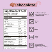 BASD Mind &amp; Body Protein, 20 Servings Chocolate Shake Nutrition Facts - SupplementSource.ca