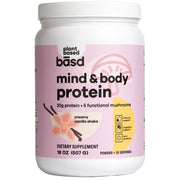 BASD Mind &amp; Body Protein, 20 Servings Creamy Vanilla Shake - SupplementSource.ca