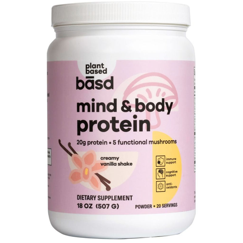 BASD Mind &amp; Body Protein, 20 Servings Creamy Vanilla Shake - SupplementSource.ca