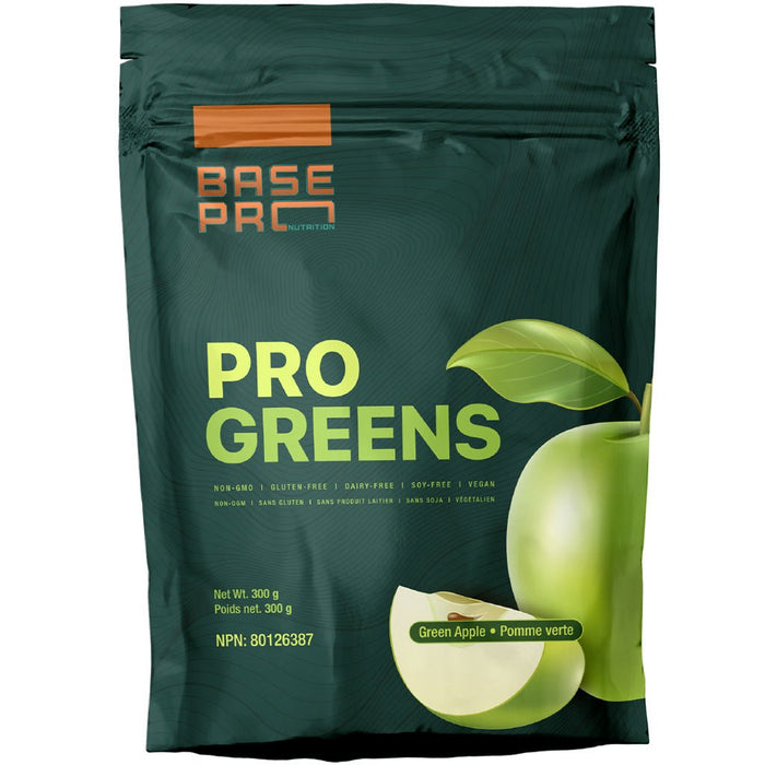 Base Pro Nutrition Pro Greens, 30 Servings Green Apple - SupplementSource.ca