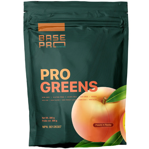 Base Pro Nutrition Pro Greens, 30 Servings Peach - SupplementSource.ca