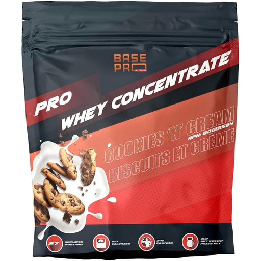 Base Pro Nutrition Whey Protein, 2lb Cookies 'N' Cream - SupplementSource.ca