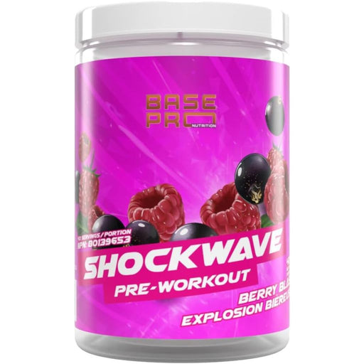 Base Pro Nutrition Shockwave Pre-Workout, 40 Servings Berry Blast - SupplementSource.ca