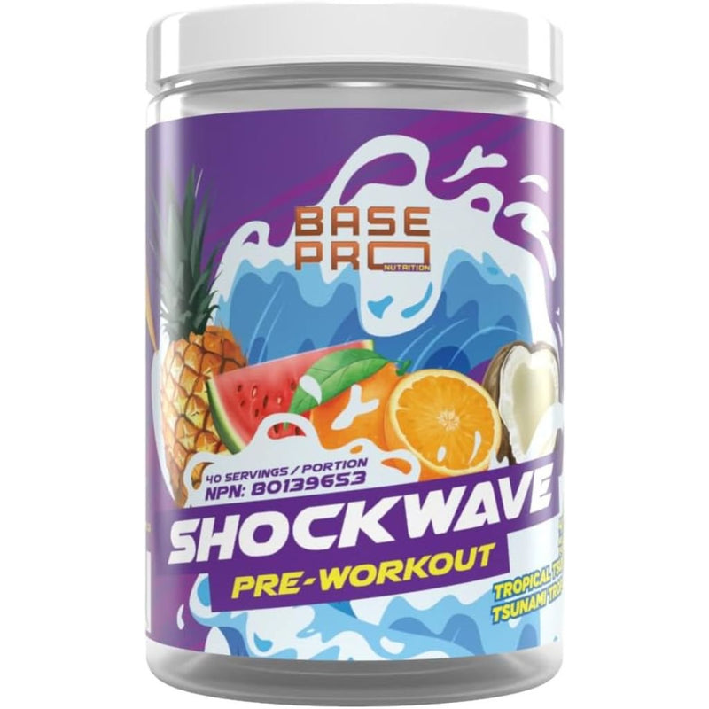 Base Pro Nutrition Shockwave Pre-Workout, 40 Servings Tropical Tsunami - SupplementSource.ca