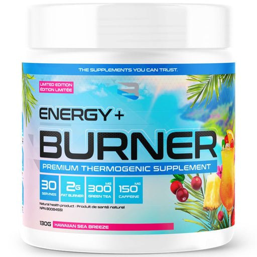 Believe Supplements Energy + Burner, 30 Servings Hawaiian Sea Breeze - SupplementSource.ca