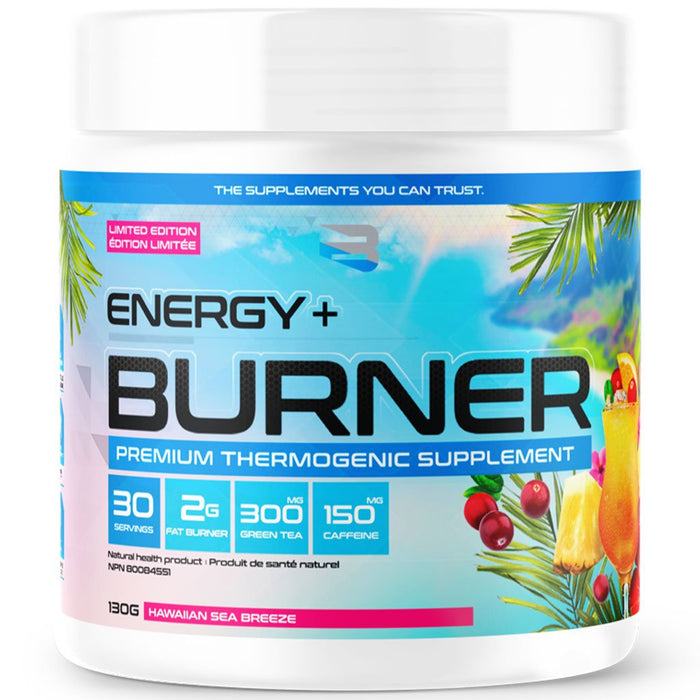 Believe Supplements Energy + Burner, 30 Servings Hawaiian Sea Breeze - SupplementSource.ca