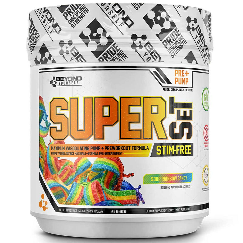 Beyond Yourself SUPERSET Stim-free 40 Servings Sour Rainbow Candy - SupplementSource.ca