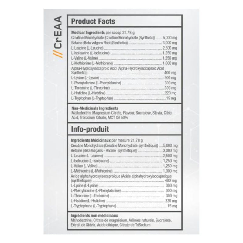 Beyond Yourself CrEAA Nutrition Panel - SupplementSource.ca