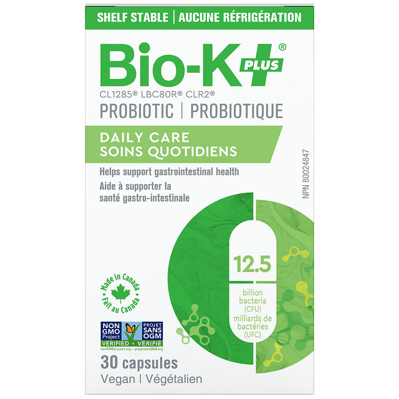 Bio-K Probiotic 12.5B, 30 VCaps Box - SupplementSource.ca
