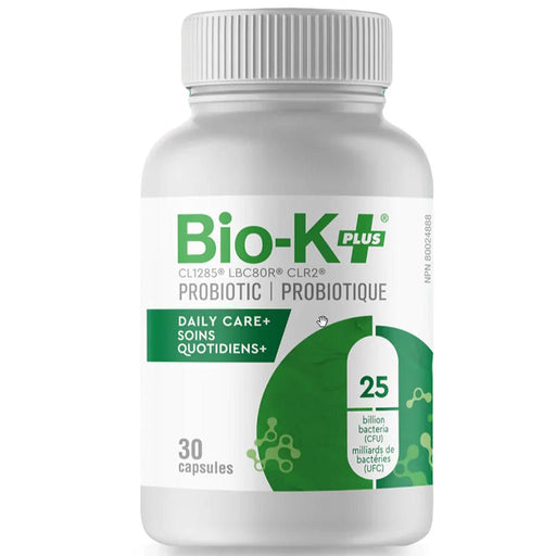 Bio-K Plus Probiotic Daily Care+, 25 Billion 30 VCaps Bottle - SupplementSource.ca