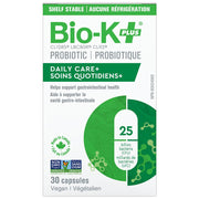 Bio-K Plus Probiotic Daily Care+, 25 Billion 30 VCaps Box - SupplementSource.ca