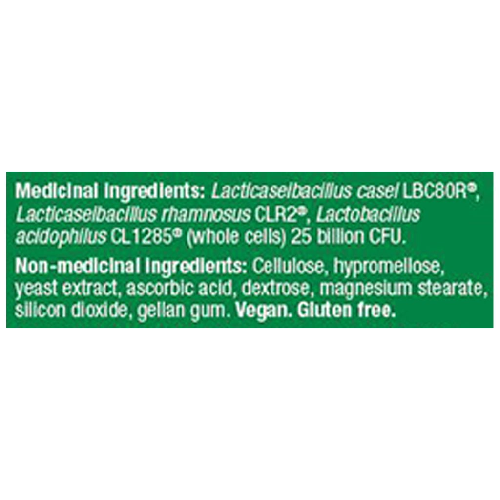 Bio-K Plus Probiotic Daily Care+, 25 Billion 15 VCaps Ingredients/Supplement Facts - SupplementSource.ca