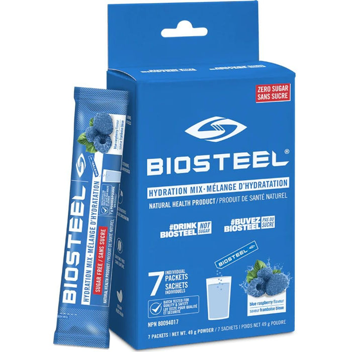 BioSteel Hydration Mix 7-pack, Blue Raspberry - SupplementSource.ca