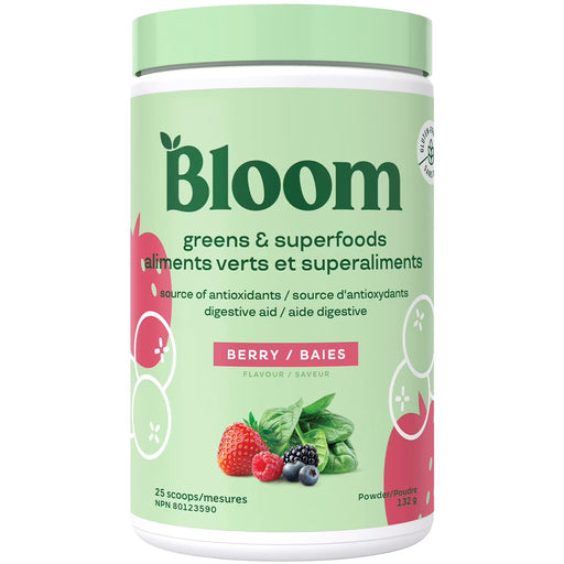 Bloom Nutrition Greens &amp; Superfoods, 25 Scoops Berry - SupplementSource.ca