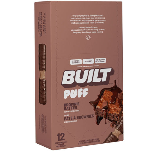 Built Puff Protein Bars, 12 Bars/Box Brownie Batter - SupplementSource.ca