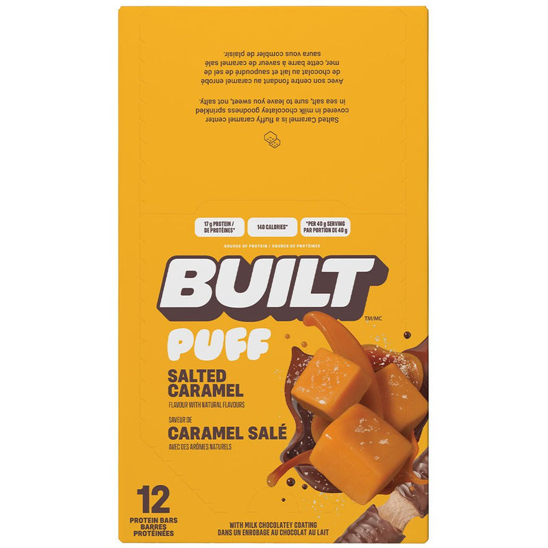 Built Puff Protein Bars, 12 Bars/Box Salted Caramel - SupplementSource.ca