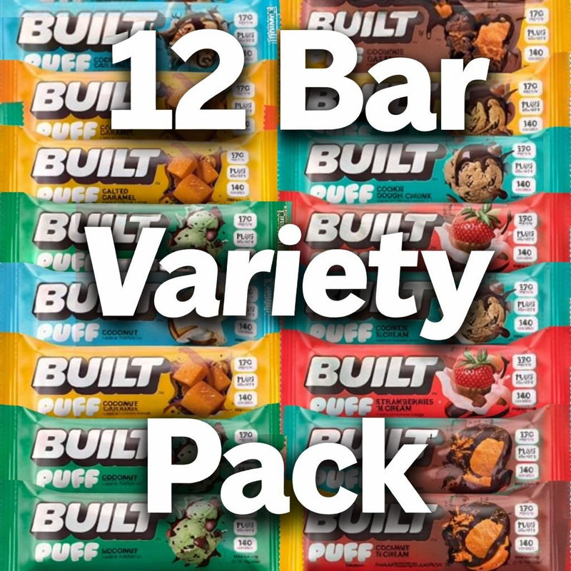 Built Puff Protein Bars, 12 Bars/Box Variety Pack - SupplementSource.ca