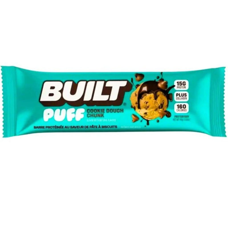 Built Bar Puff Cookie Dough Chunk Single Bar - SupplementSource.ca