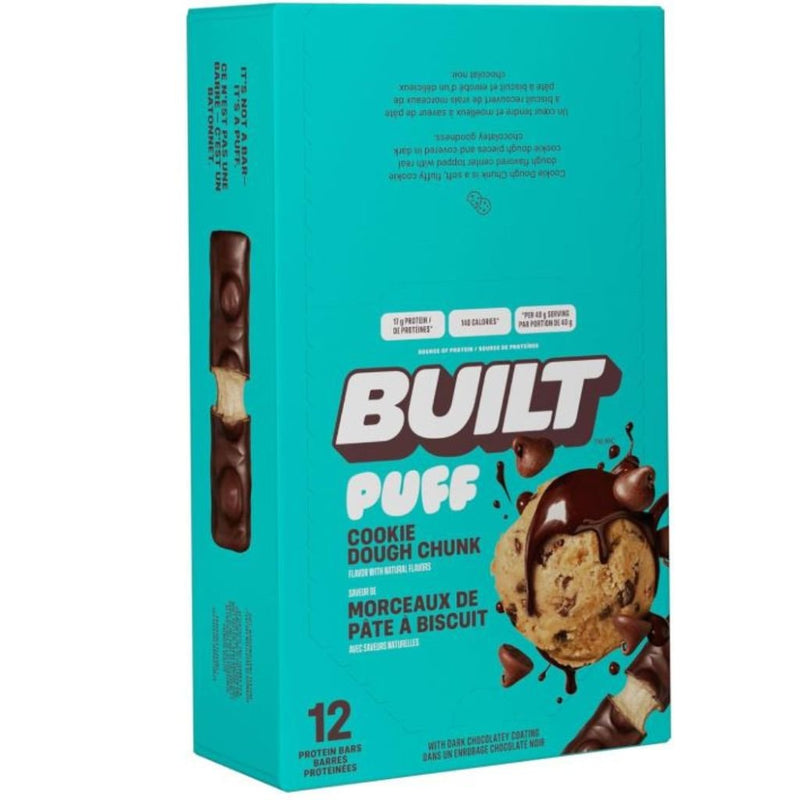 Built Puff Protein Bars, 12 Bars/Box Cookie Dough Chunk - SupplementSource.ca