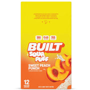 Built Sour Puff Protein Bars, 12 Bars/Box Sweet Peach Punch - SupplementSource.ca