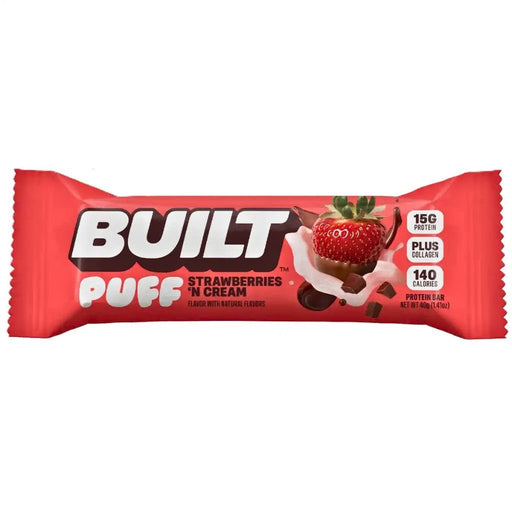 Built Bar Puff Strawberries 'n Cream Single Bar - SupplementSource.ca