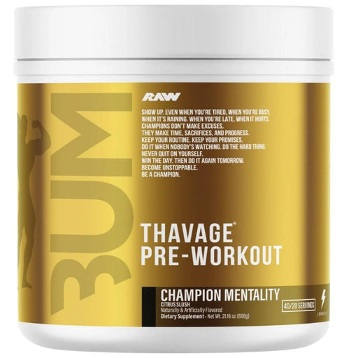 CBUM THAVAGE PRE-WORKOUT, 40 Servings Champion Mentality -  SupplementSource.ca