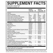 CBUM THAVAGE PRE-WORKOUT, 40 Servings Nutrition Panel -  SupplementSource.ca