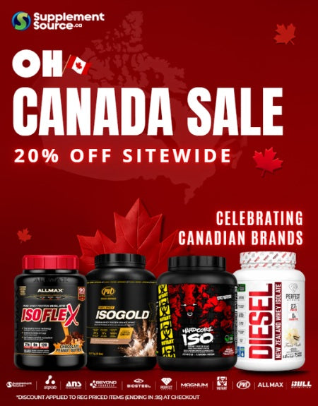 Canada Day 2026 - Save 20% Site Wide* - SupplementSource.ca
