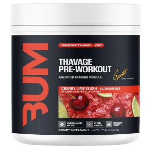 Bum Raw Thavage Pre-workout 505g, Cherry Lime Slush  - SupplementSource.ca