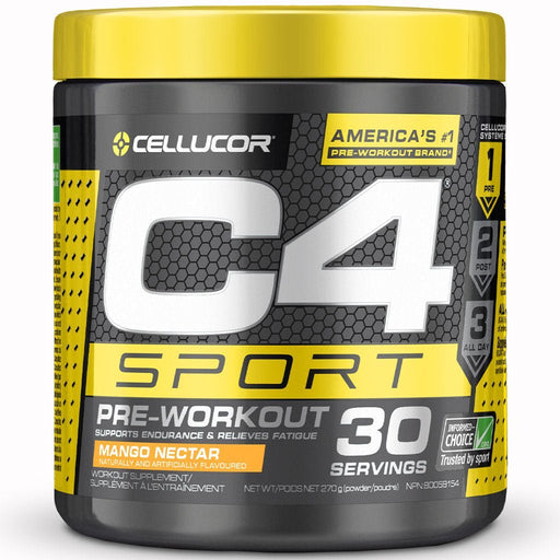 Cellucor C4 Sport Pre-Workout, Mango Nectar, 30 Servings - SupplementSource.ca