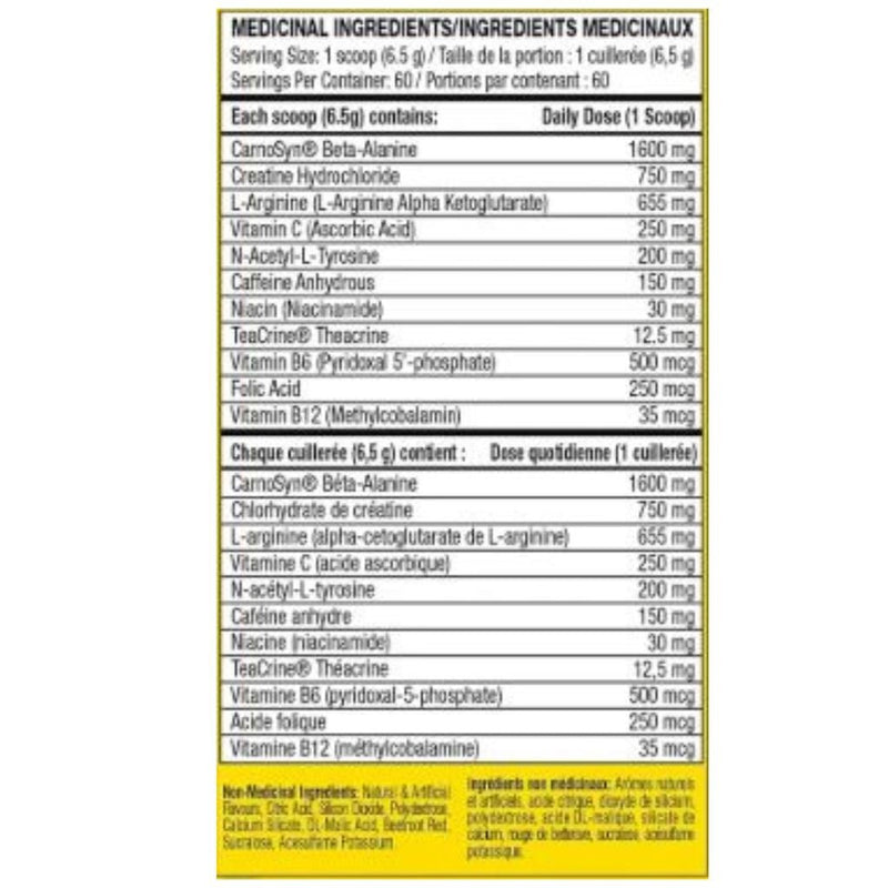 Cellucor C4 Nutritional Panel, 60 Servings - SupplementSource.ca