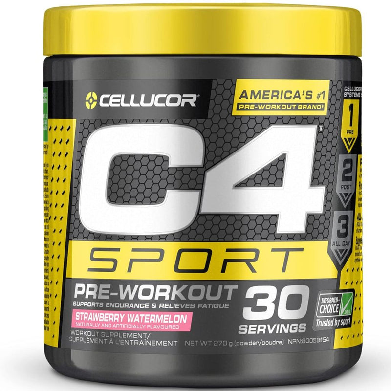 Cellucor C4 Sport Pre-Workout, Strawberry Watermelon, 30 Servings - SupplementSource.ca