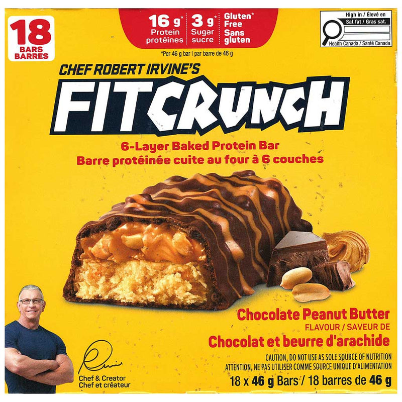 Chef Robert Irvine's FitCrunch, 18 Bars/Box - SupplementSource.ca