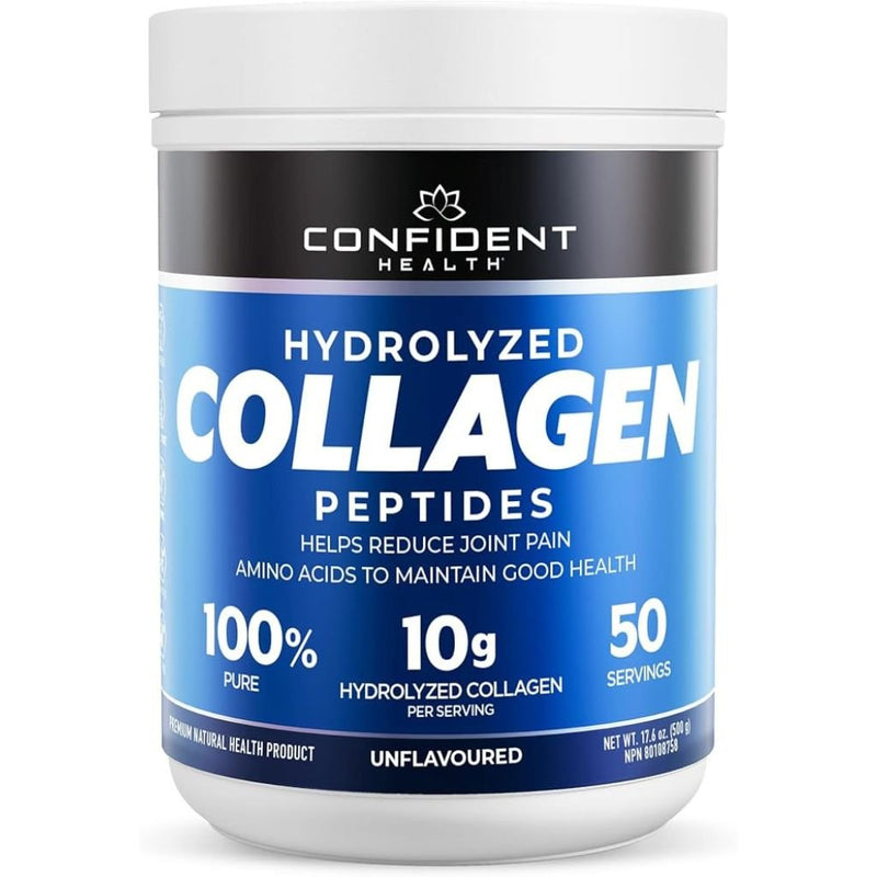 Confident Health Collagen Peptides, 50 Servings Unflavoured - SupplementSource.ca