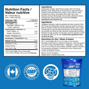 Confident Sports Big Beef 2lb Cookies & Cream Nutrition Panel  - SupplementSource.ca