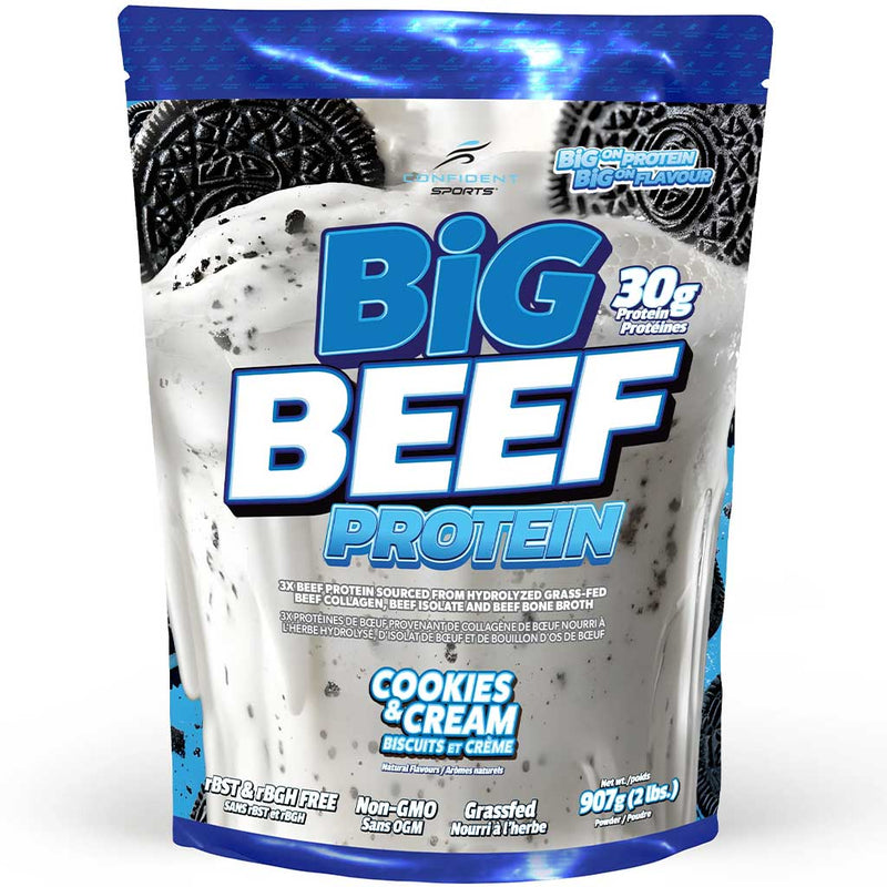 Confident Sports Big Beef 2lb Cookies & Cream - SupplementSource.ca