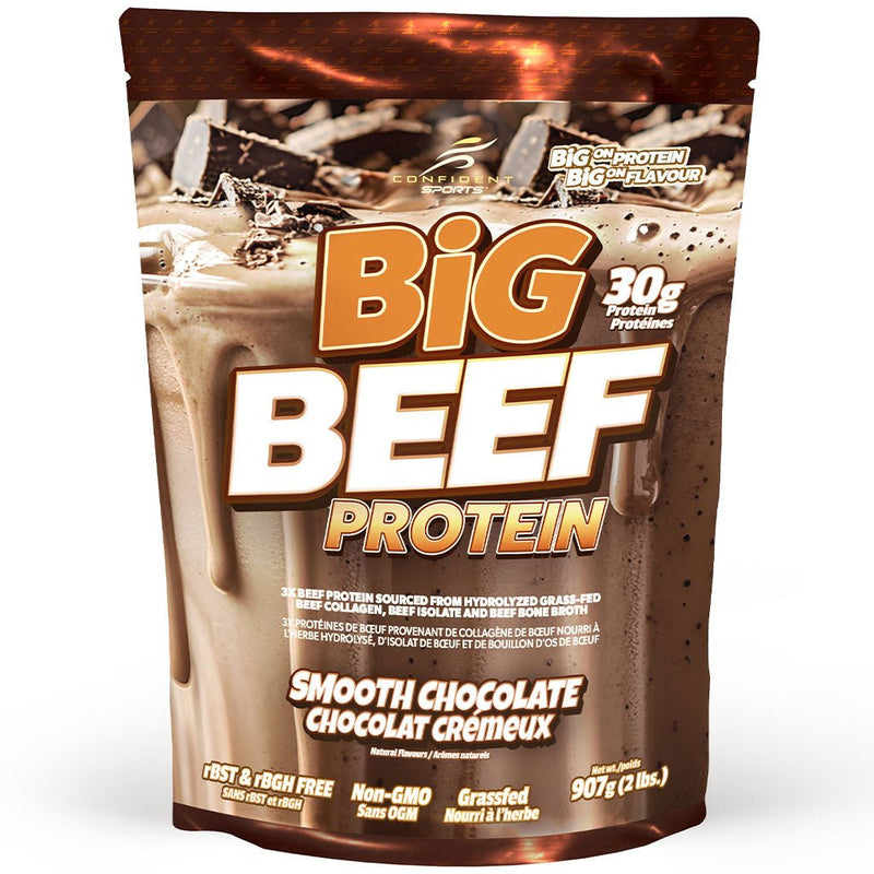 Confident Sports Big Beef Protein, 2lbs Smooth Chocolate - SupplementSource.ca
