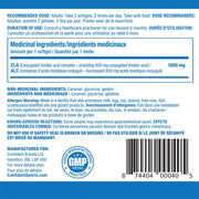 Confident Sports CLA, 90 Softgels Nutrition Panel - SupplementSource.ca