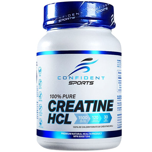 Confident Sports 100% Pure Creatine HCL, 120 VCaps -  SupplementSource.ca