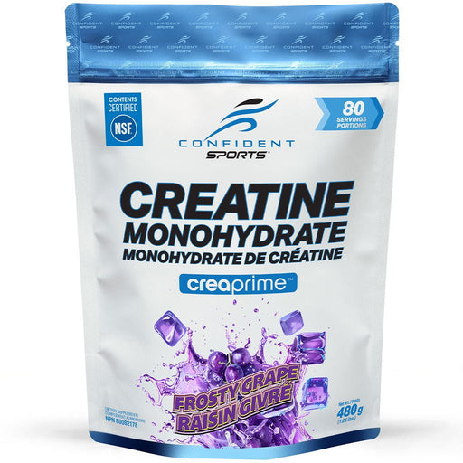 Confident Sports Flavoured Creatine Monohydrate, 80 Servings Frosty Grape - SupplementSource.ca